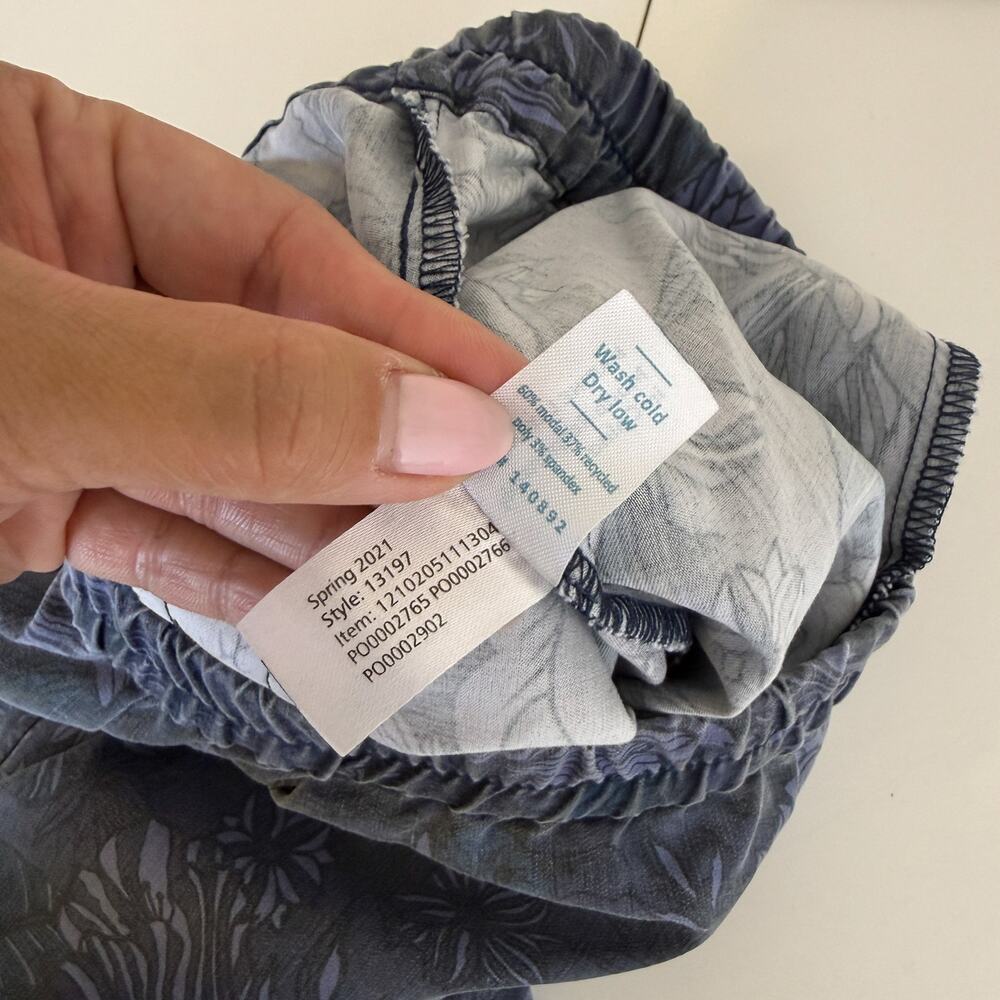 Marine Layer Womens Allison Pant Blue Floral High Rise - S - Picture 8 of 10